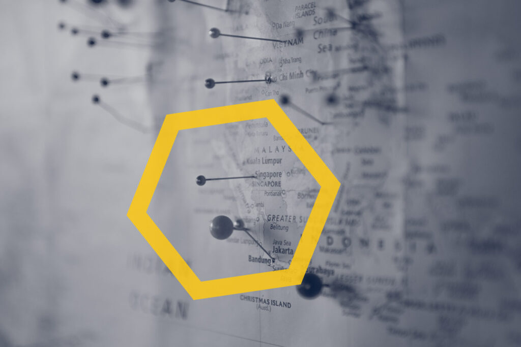 map with yellow hexagonal