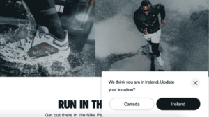 Nike Technical website for UX International SEO